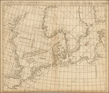 British Isles, Baltic Countries, Scandinavia, Denmark and Germany Map By John Senex / Edmond Halley / Nathaniel Cutler