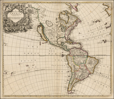 California as an Island and America Map By John Senex