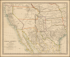 Texas, Southwest, Rocky Mountains and California Map By SDUK