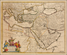 Turkey, Mediterranean, Middle East, Turkey & Asia Minor and Greece Map By Frederick De Wit