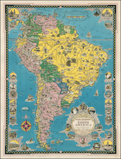 South America and Pictorial Maps Map By Ernest Dudley Chase