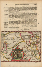 Middle East and Holy Land Map By Jodocus Hondius / Samuel Purchas