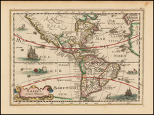 South America and America Map By Johannes Cloppenburg