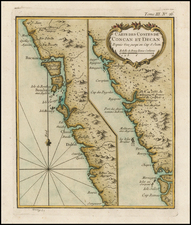 India Map By Jacques Nicolas Bellin