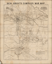 South, Virginia and Civil War Map By J.H. Bufford