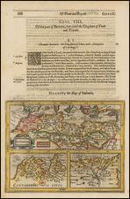 Mediterranean, Egypt and North Africa Map By Jodocus Hondius / Samuel Purchas