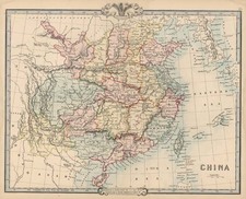Asia and China Map By G.F. Cruchley