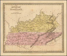 South, Kentucky and Tennessee Map By David Hugh Burr