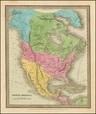 North America Map By David Hugh Burr