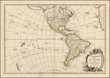 South America and America Map By Jean Janvier