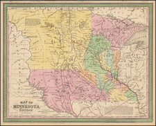 Midwest, Minnesota, Plains and North Dakota Map By Cowperthwait, Desilver & Butler