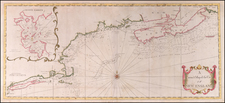 New England and Canada Map By Mount & Page / Cyprian Southack