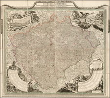 Czech Republic & Slovakia Map By Joseph Bock und Polach