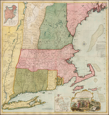 New England Map By Thomas Jefferys / Bradock Mead