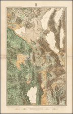 Southwest, Nevada and California Map By George M. Wheeler