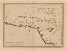 Mexico Map By Antonio de Herrera y Tordesillas