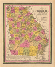 Southeast Map By Samuel Augustus Mitchell