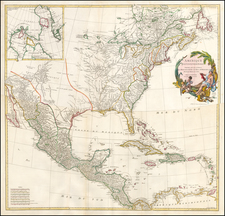 North America Map By Jean-Baptiste Bourguignon d'Anville