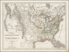 United States Map By Carl Ferdinand Weiland