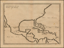 United States, Florida, South, Southeast and Mexico Map By Antonio de Herrera y Tordesillas