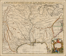 United States, South, Southeast, Texas, Midwest and Plains Map By John Senex