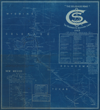 Texas, Southwest and Rocky Mountains Map By Colorado Southern Railway