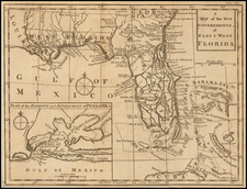 Florida and South Map By Gentleman's Magazine