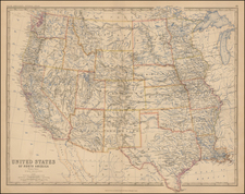 Plains, Southwest and Rocky Mountains Map By W. & A.K. Johnston