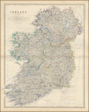 Ireland Map By Alexander Keith Johnston