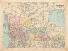 Canada Map By Edward Stanford