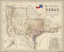 Texas Map By Karl Baedeker