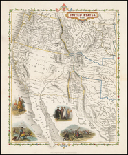 Texas, Plains, Southwest, Rocky Mountains and California Map By Alfred Adlard