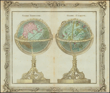 World and Celestial Maps Map By Louis Brion de la Tour