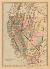 Nevada and California Map By J. David Williams