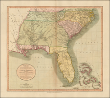 Florida, South and Southeast Map By John Cary