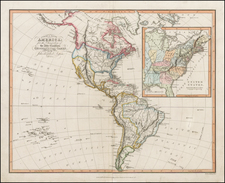 United States, North America, South America and America Map By Jehoshaphat Aspin
