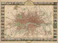 British Isles and London Map By John Tallis