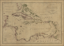 Caribbean and Central America Map By Franz Ludwig Gussefeld