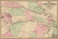 Mid-Atlantic and Southeast Map By Benjamin P Ward  &  Alvin Jewett Johnson