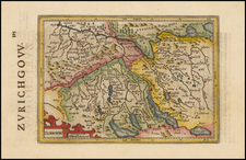 Switzerland Map By Henricus Hondius - Gerhard Mercator