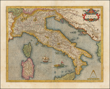 Italy Map By  Gerard Mercator