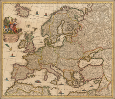 Europe and Europe Map By Jacob Sandrart