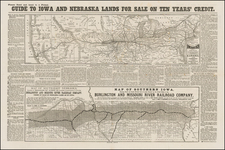 United States, Midwest and Plains Map By Burlington and Missouri River Railroad Company