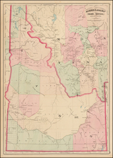 Rocky Mountains and Idaho Map By Asher  &  Adams