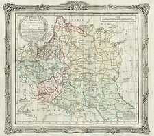 Poland and Baltic Countries Map By Louis Brion de la Tour