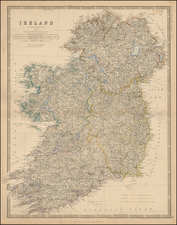 Ireland Map By Alexander Keith Johnston