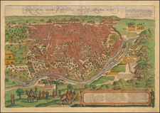 Egypt Map By Georg Braun  &  Frans Hogenberg