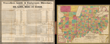 Midwest Map By Humphrey Phelps  &  Bela S. Squire