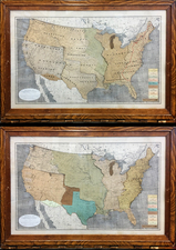 United States Map By James Merritt Ives