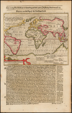 World and World Map By Jodocus Hondius / Samuel Purchas